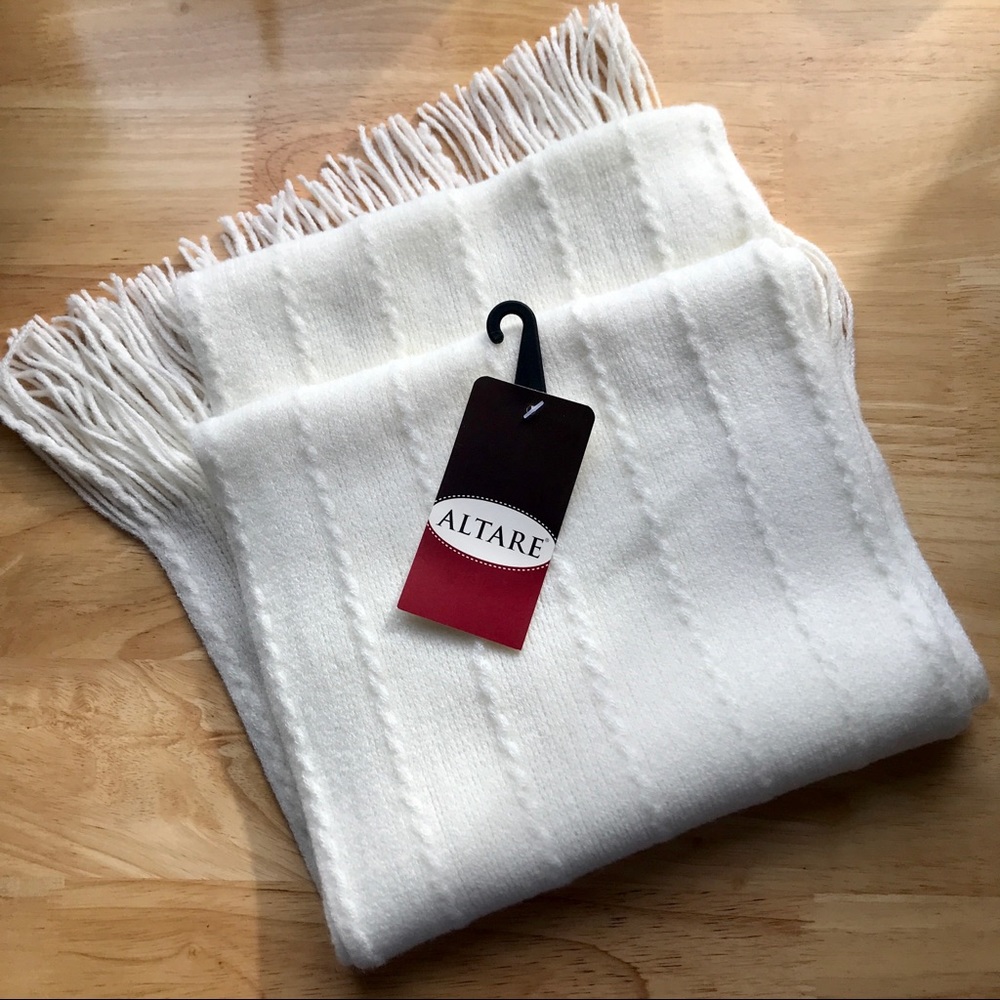 Altare Off-White / Sort-White Scarf